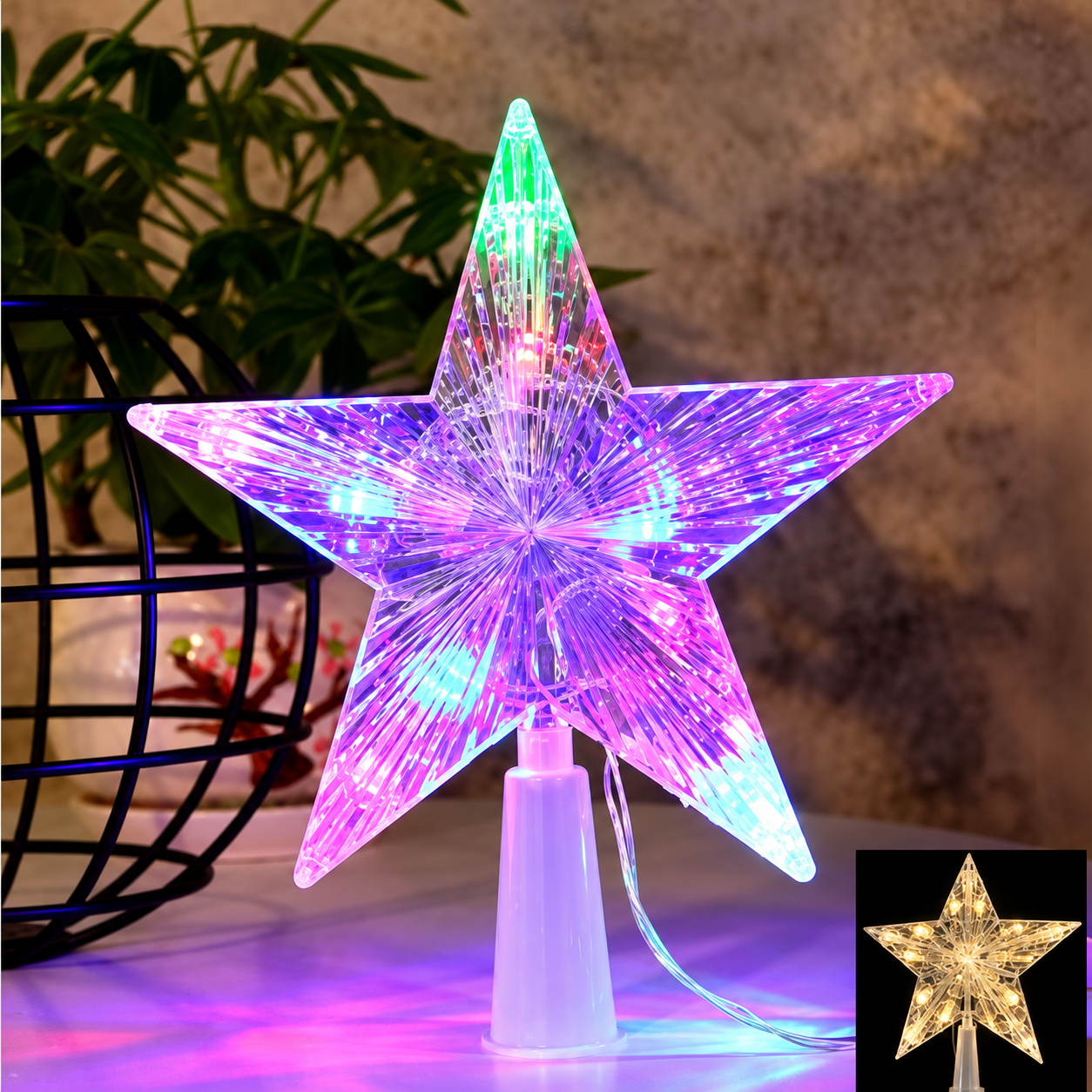 LED Christmas treetop star