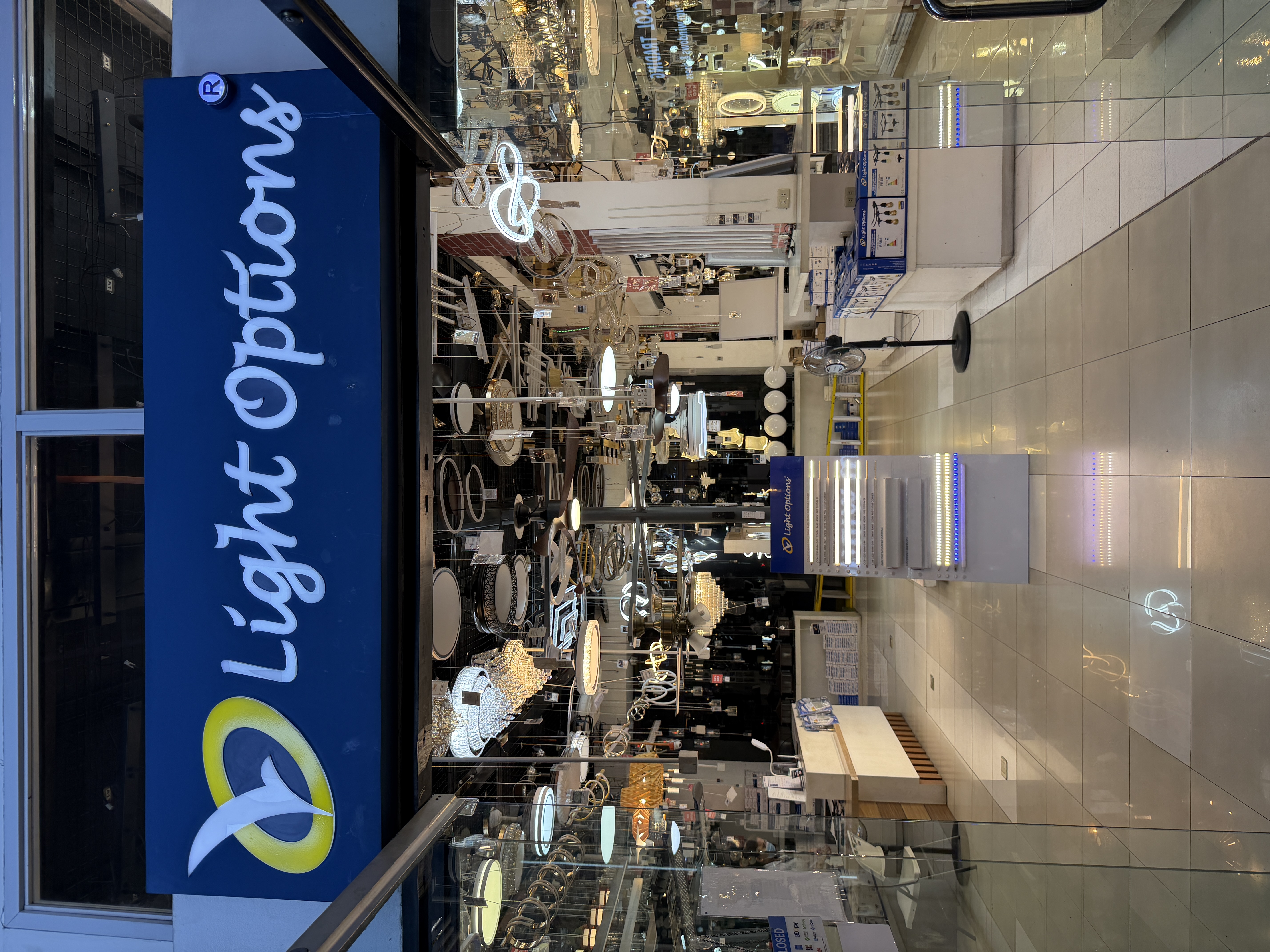 Light Options showroom entrance at MC Home Depot Ortigas